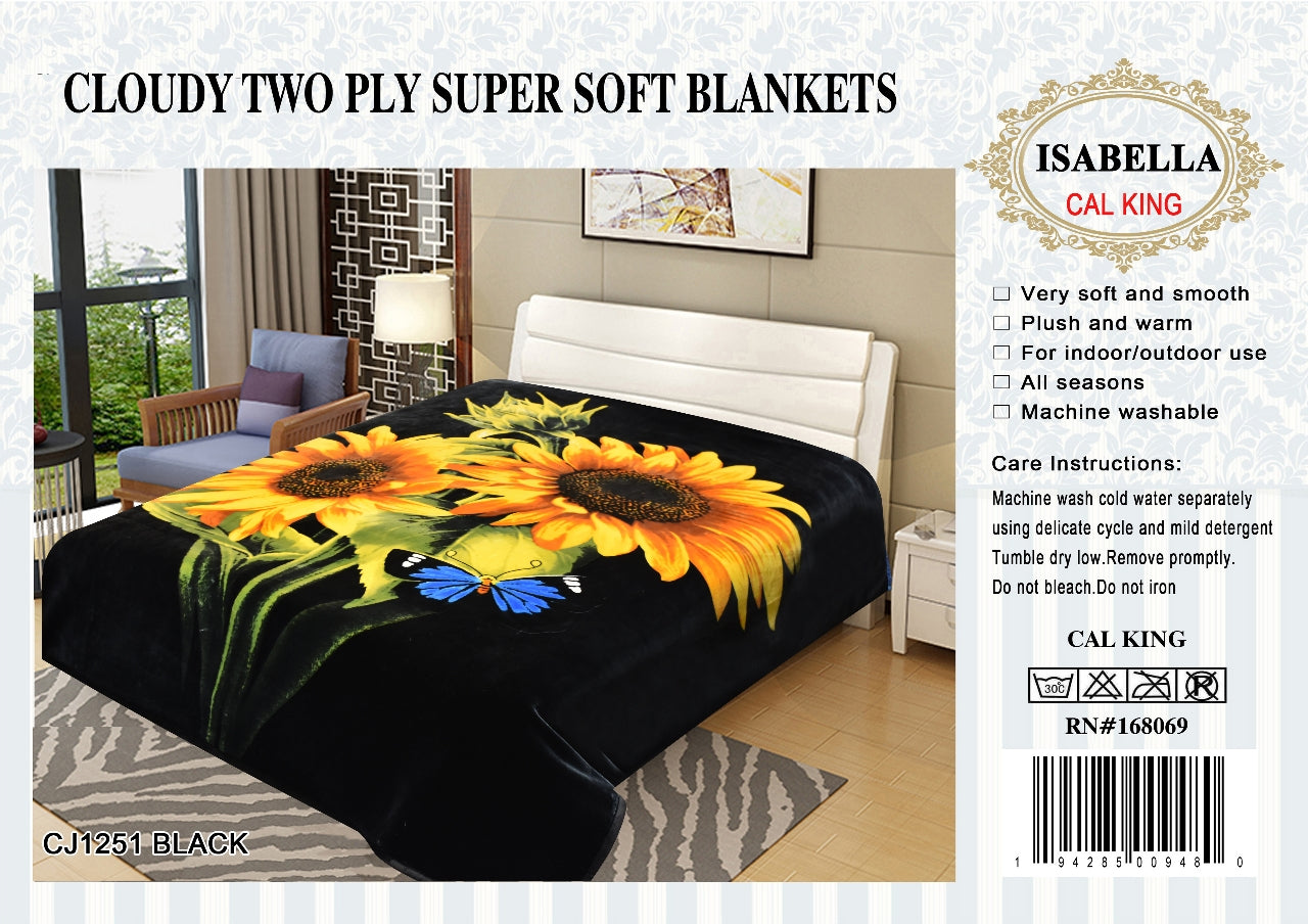 Sunflower Isabella 2 Ply Cloudy Blanket 5kg