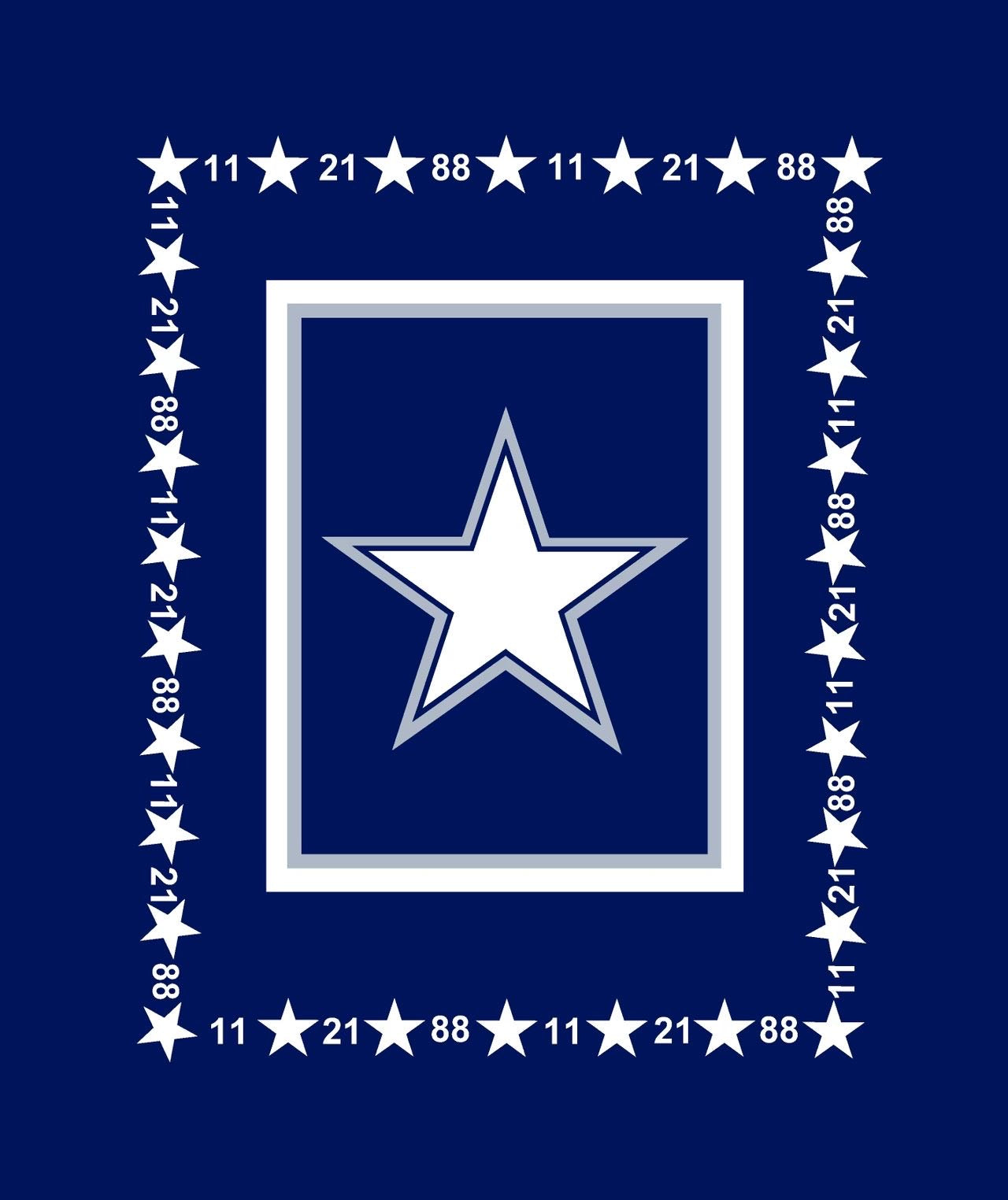 Dallas Blue Star Oversized Queen Cloudy Blanket