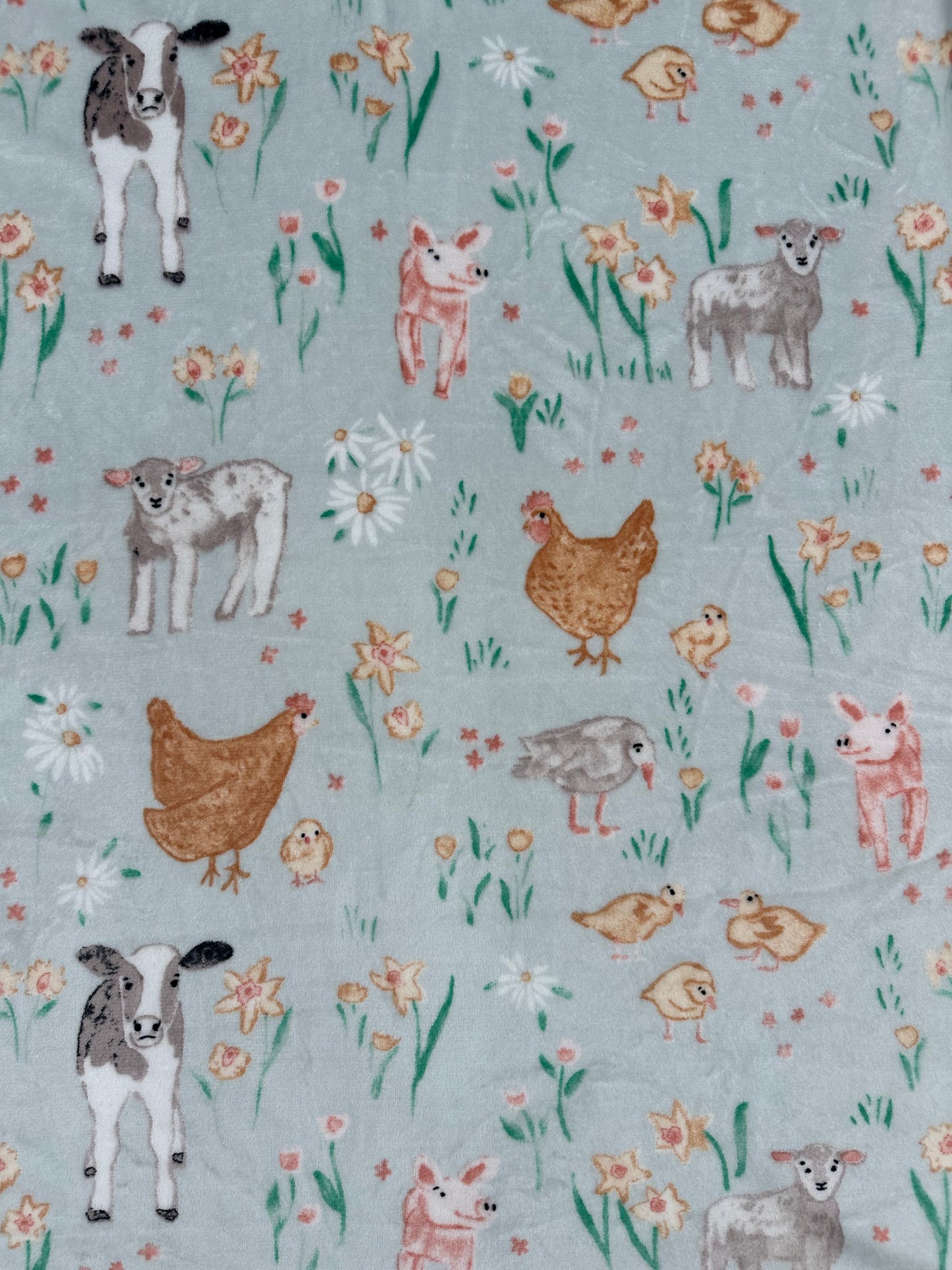 Farm Animals Twin Size Throw