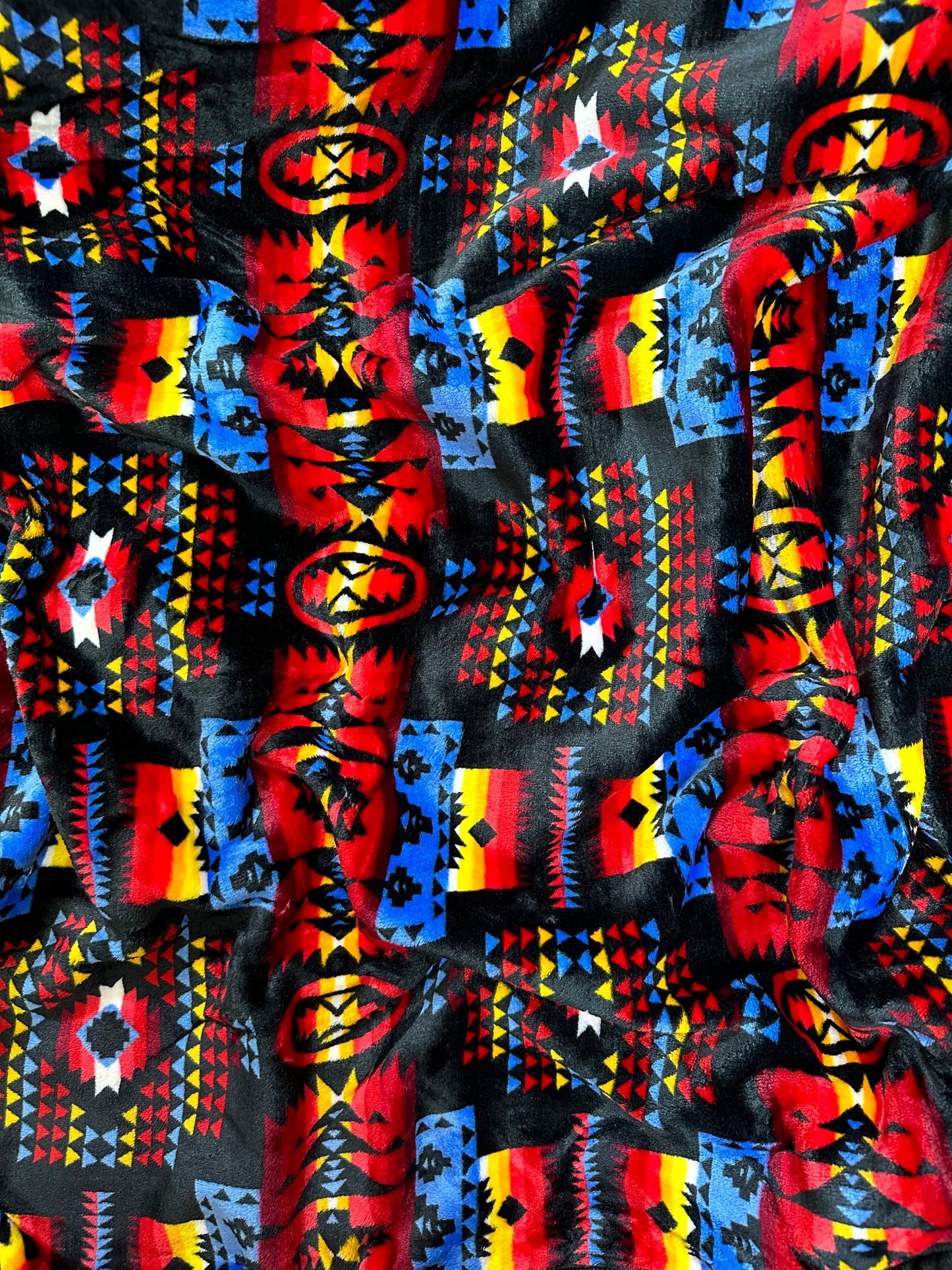Black Aztec Twin Flannel Blanket