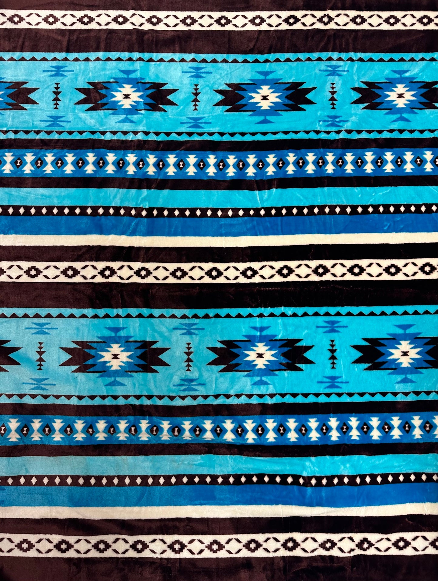 Turquoise Southwest Aztec Twin Size Throw