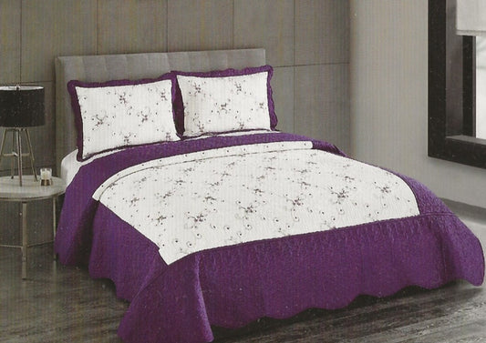 Purple Embroidery Quilt