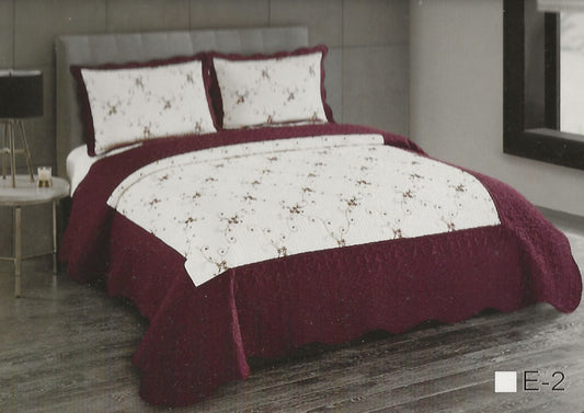 Burgundy Embroidery Quilt