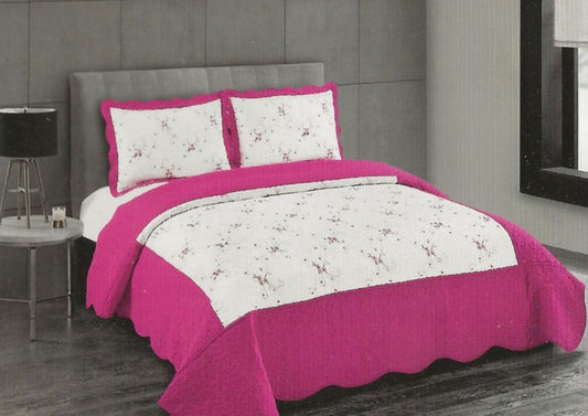 Hot Pink Embroidery Quilt