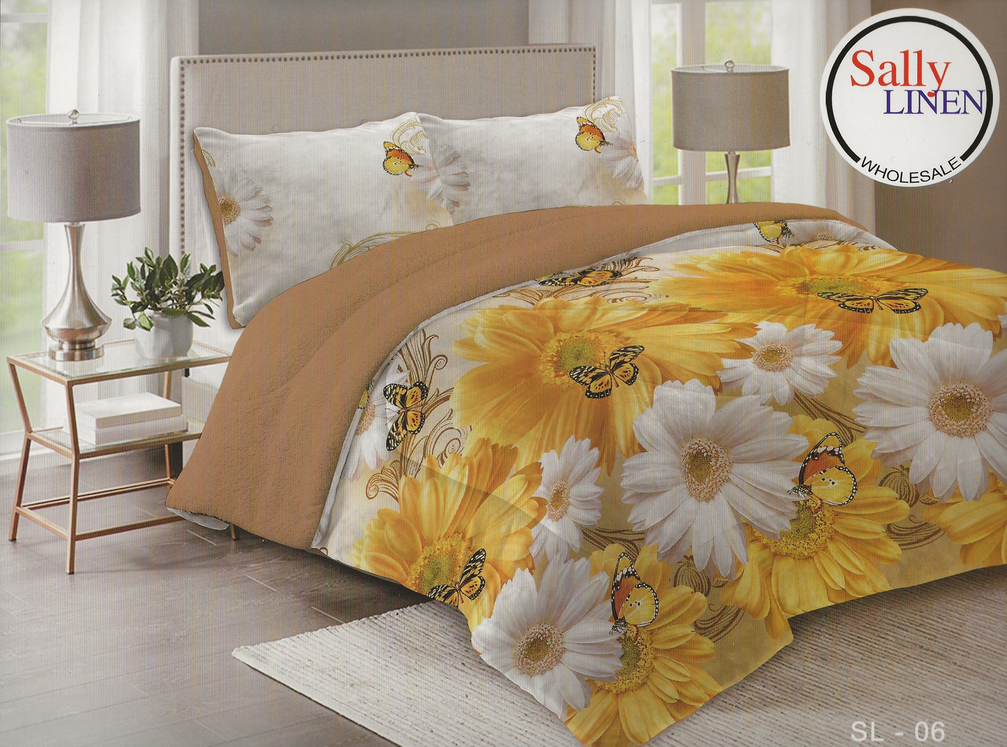 Sunflower Borrego Blanket Set