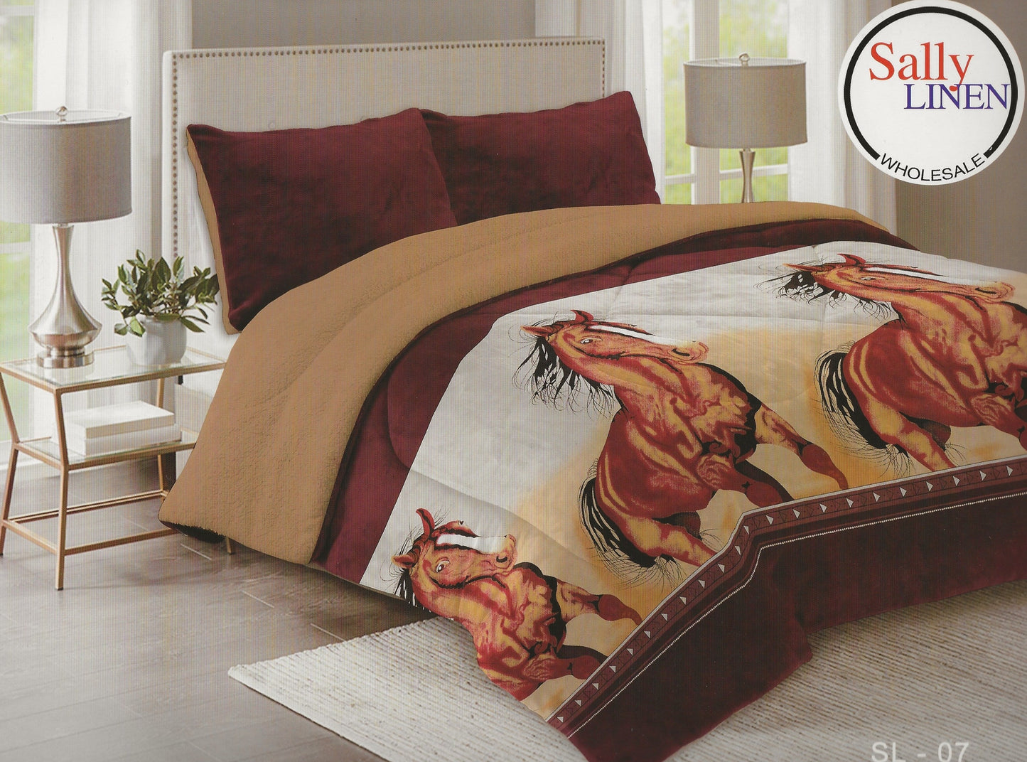 Southwest Horse Borrego Blanket Set