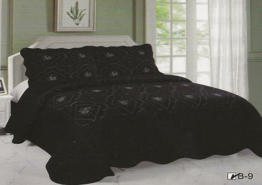 Black Embroidery Quilt