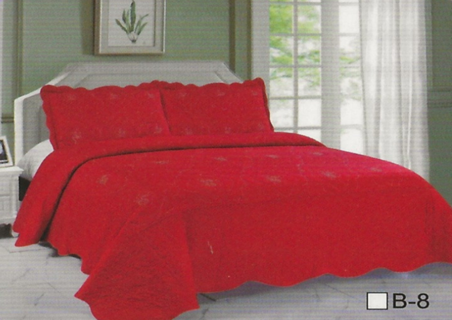 Red Embroidery Quilt