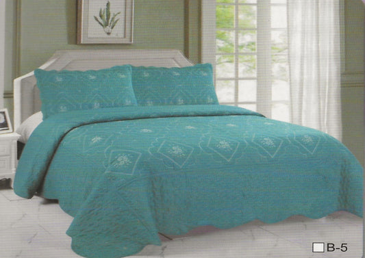 Teal Embroidery Quilt