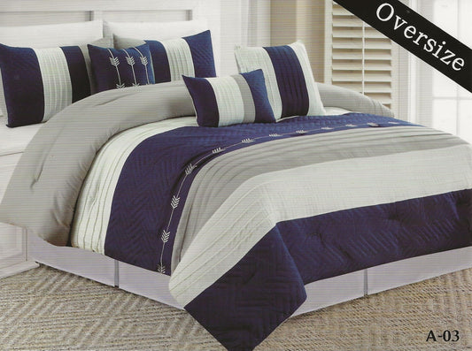 Navy Blue Patchwork Comforter