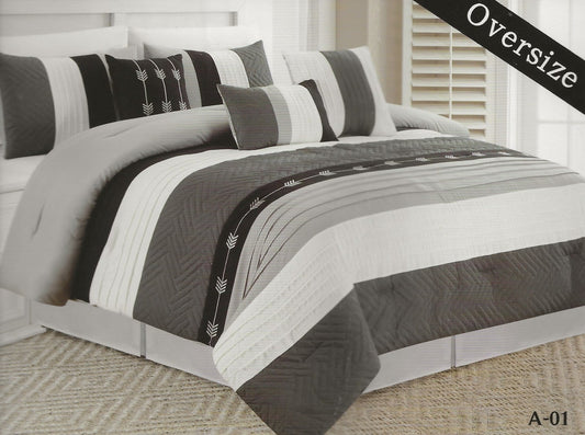 Gray & Black Patchwork Comforter