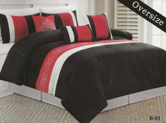Black & Red Patchwork Comforter