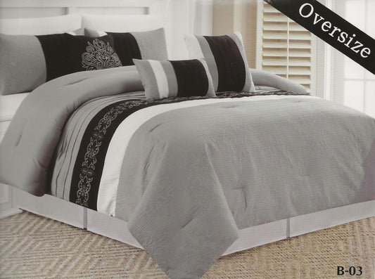 Gray & Black Patchwork Comforter