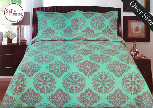 Turquoise Floral Quilt