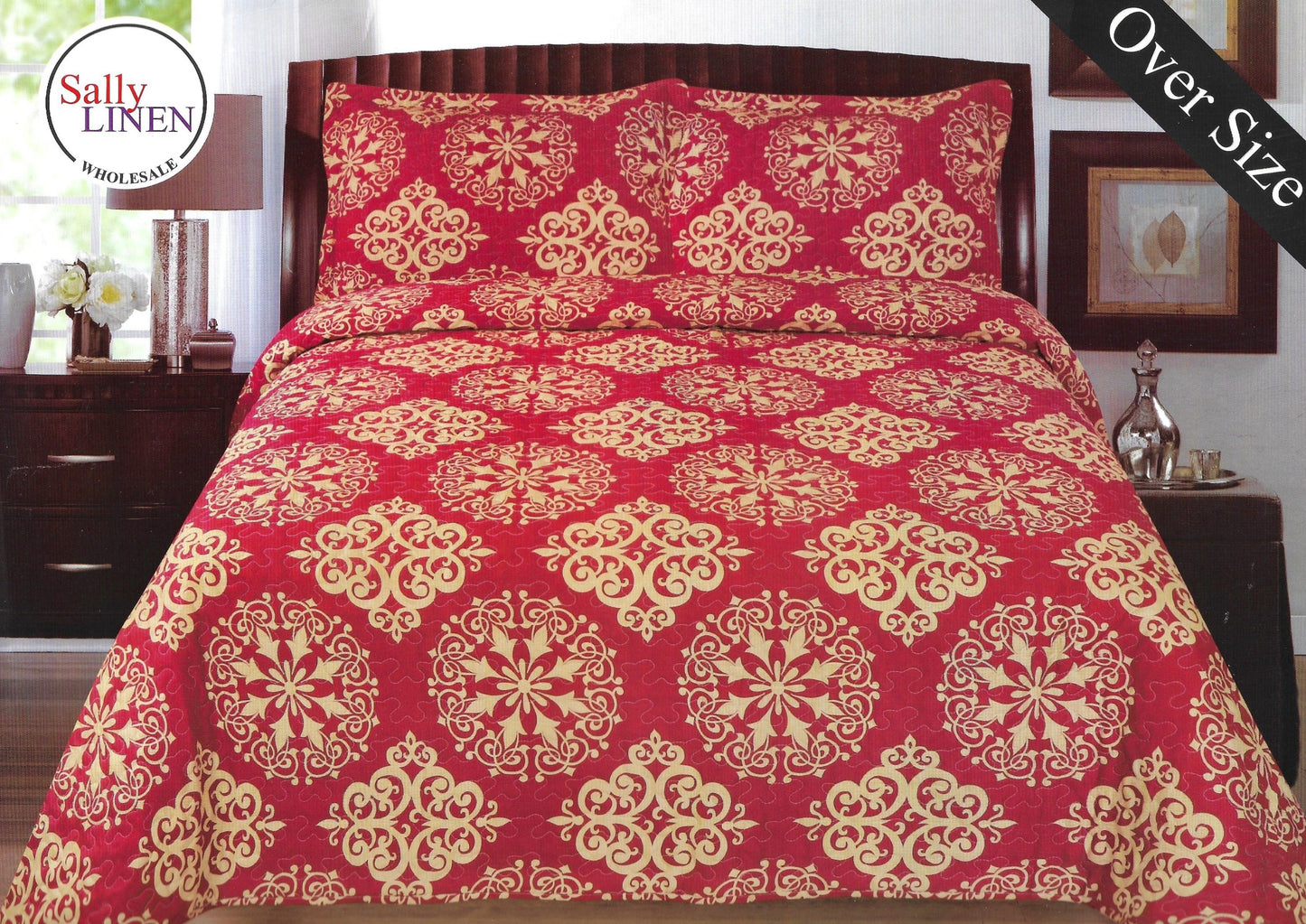 Red Floral Quilt