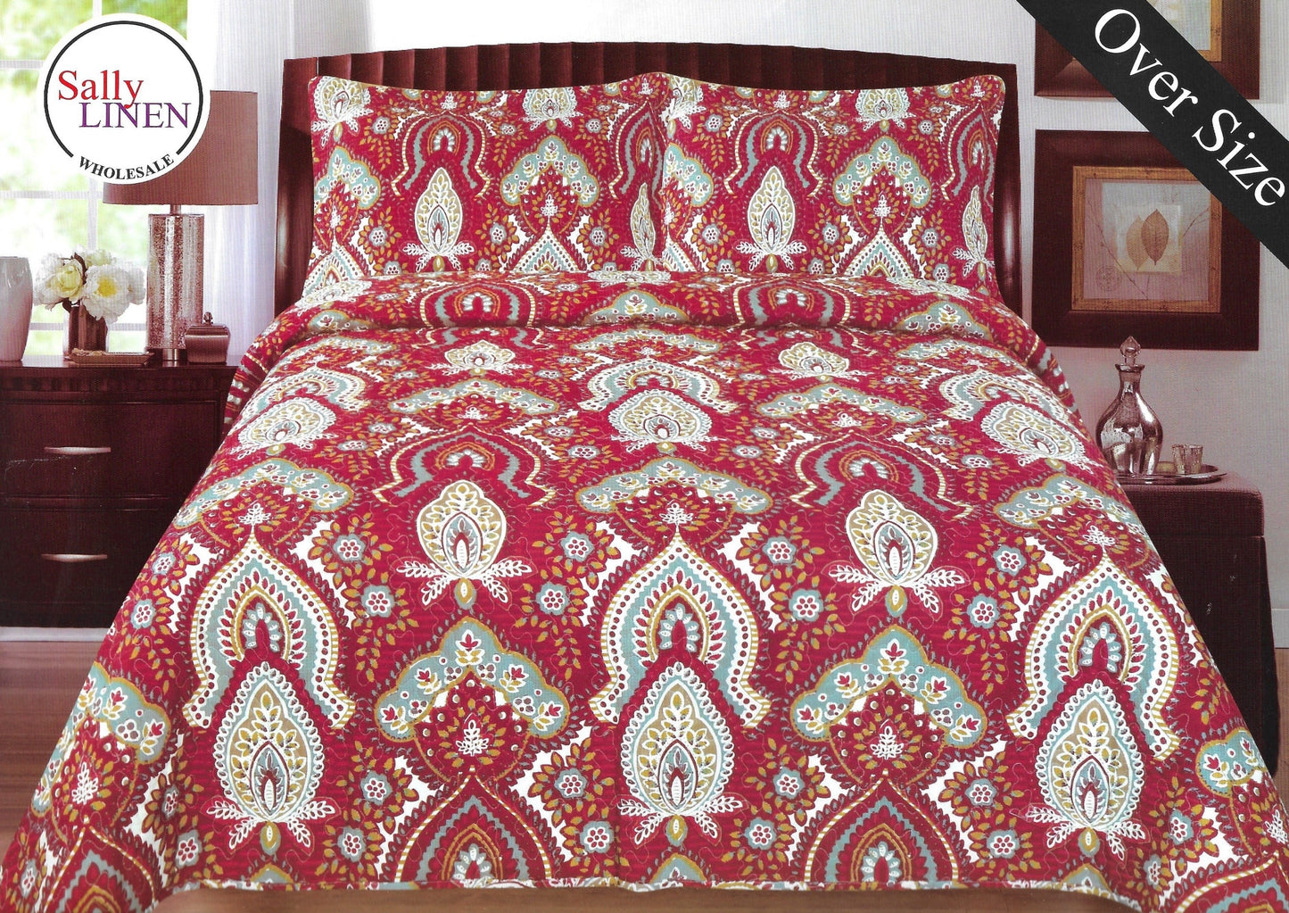 Red Paisley Quilt