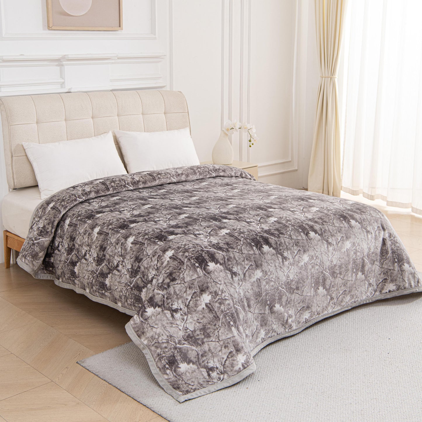 A54 - Winter Snow Camouflage Flannel Blanket