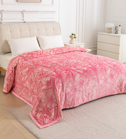A65 - Pink Camouflage Flannel Blanket