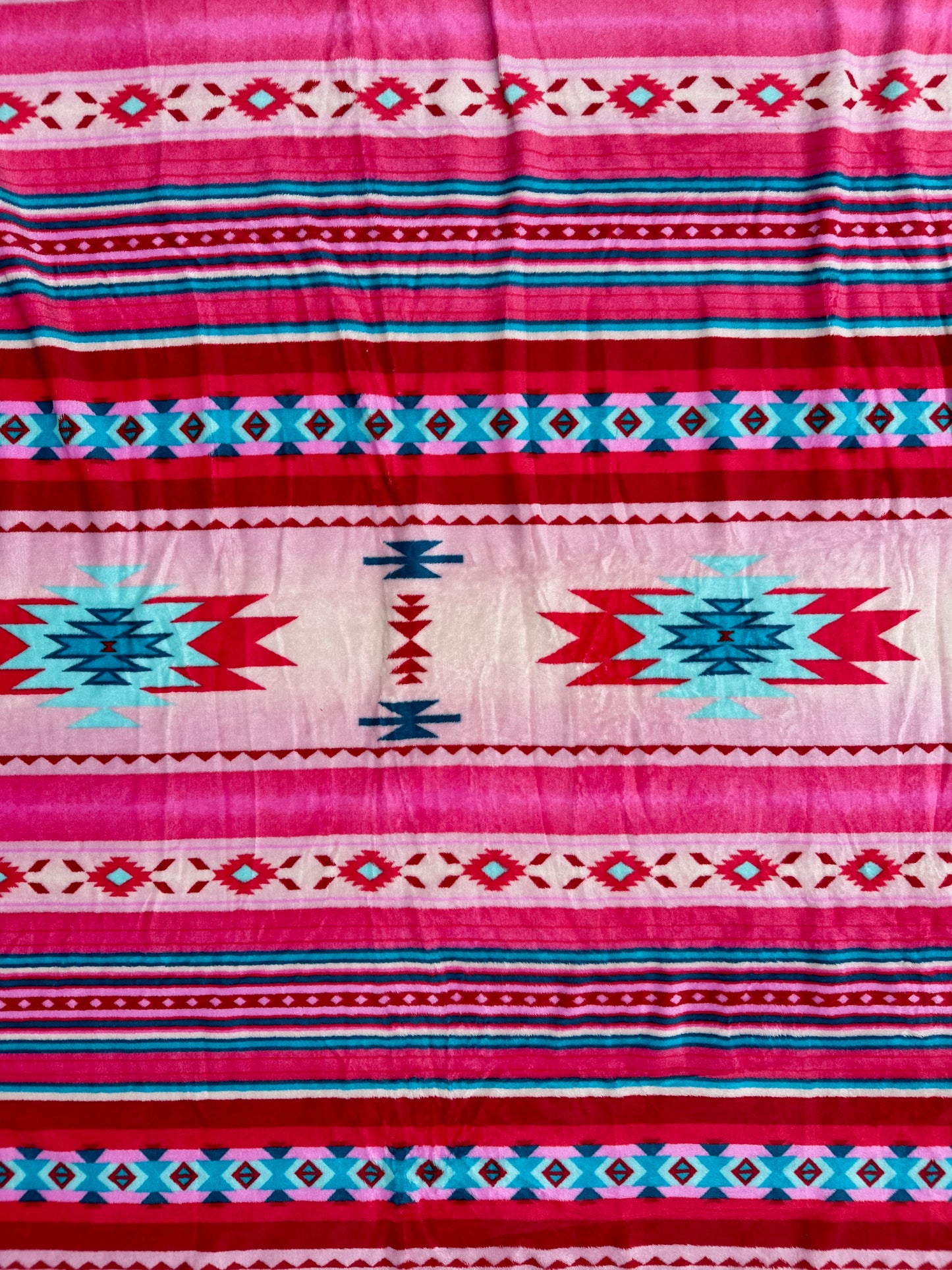 Pink Southwest Aztec Twin Size Throw